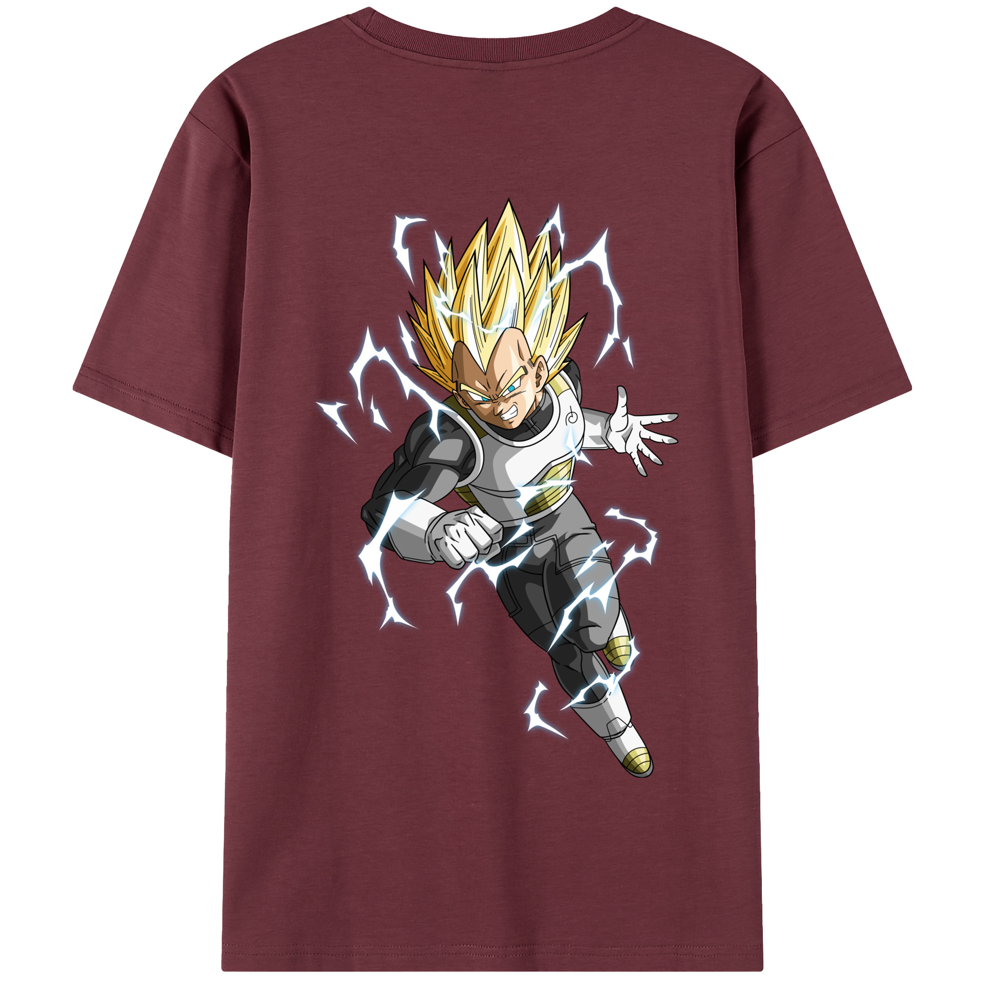 （画像用） ドラゴンボール ベジータ四世（Bejīta Yonsei）DRAGON BALL Vegeta IV 綿100％半袖Tシャツ（背面プリント）